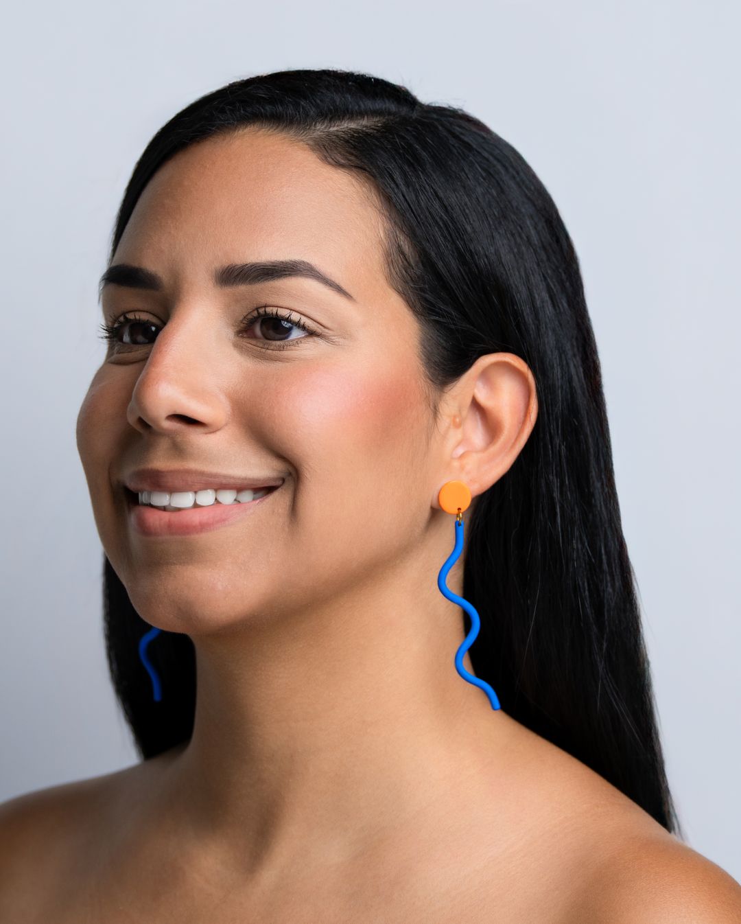 Light Snake Clay Earrings