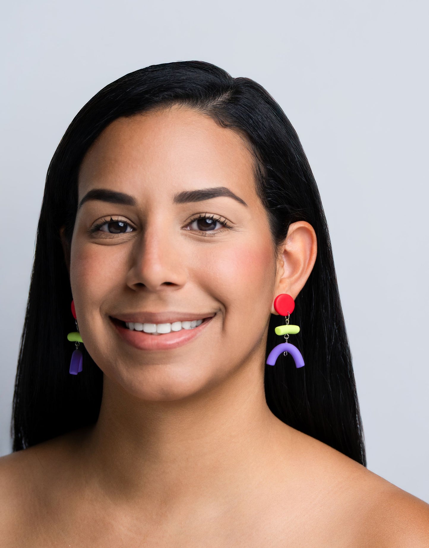 Stick Figure Clay Earrings