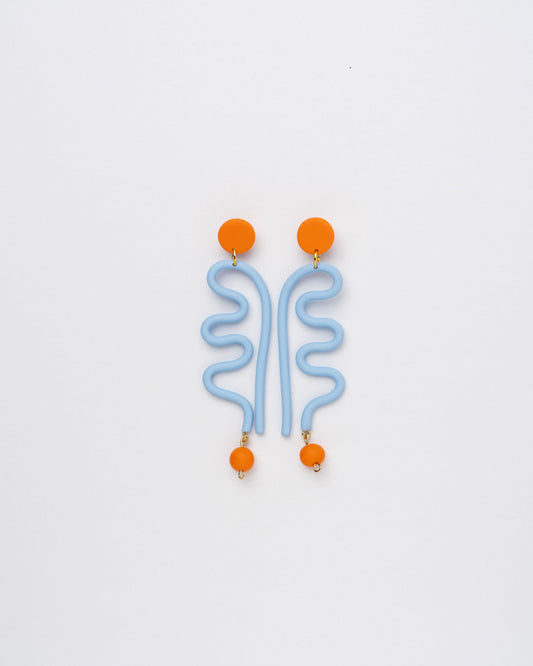 Abstract People Clay Earrings