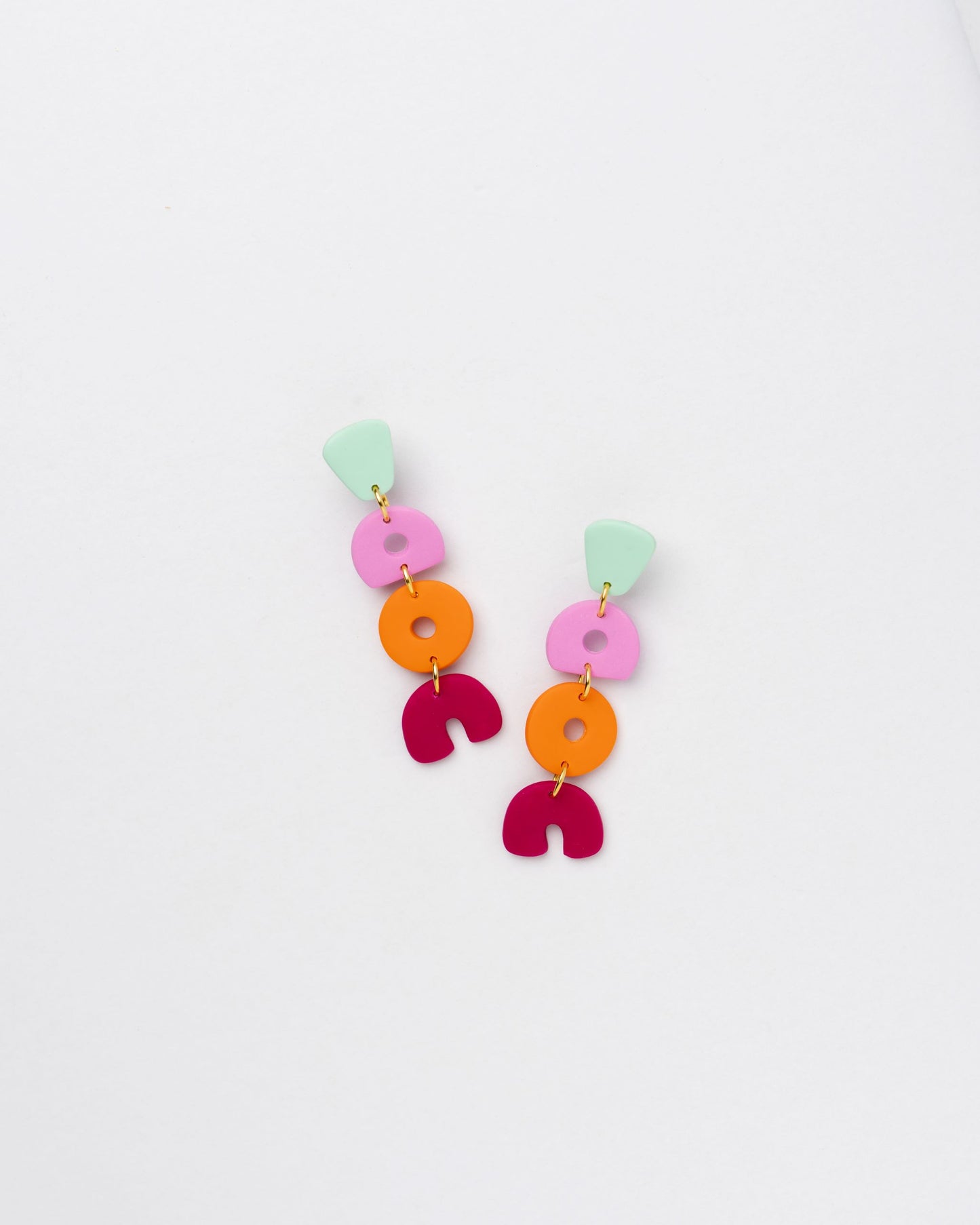 Geometric Clay Earrings