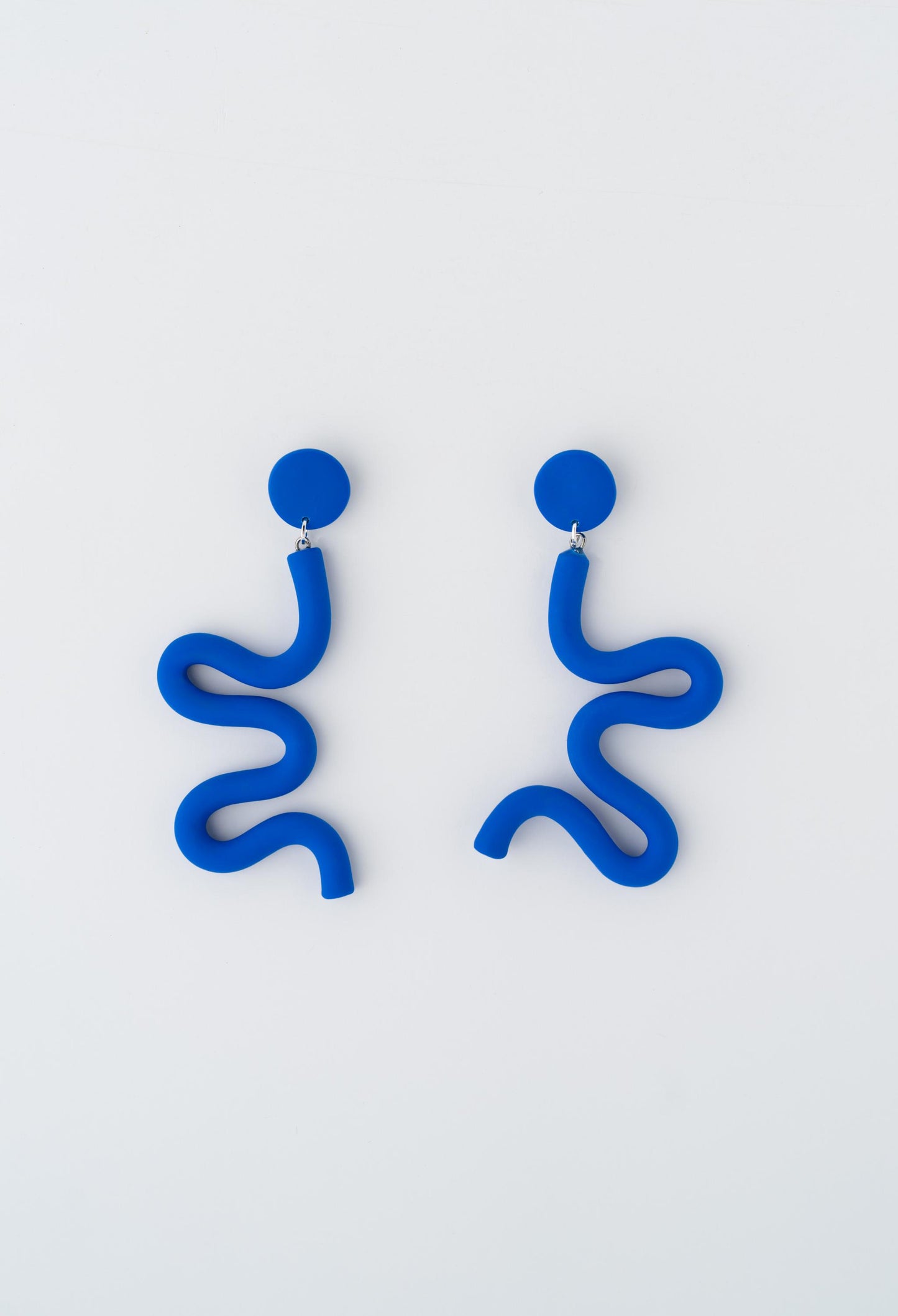 Half Star Clay Earrings