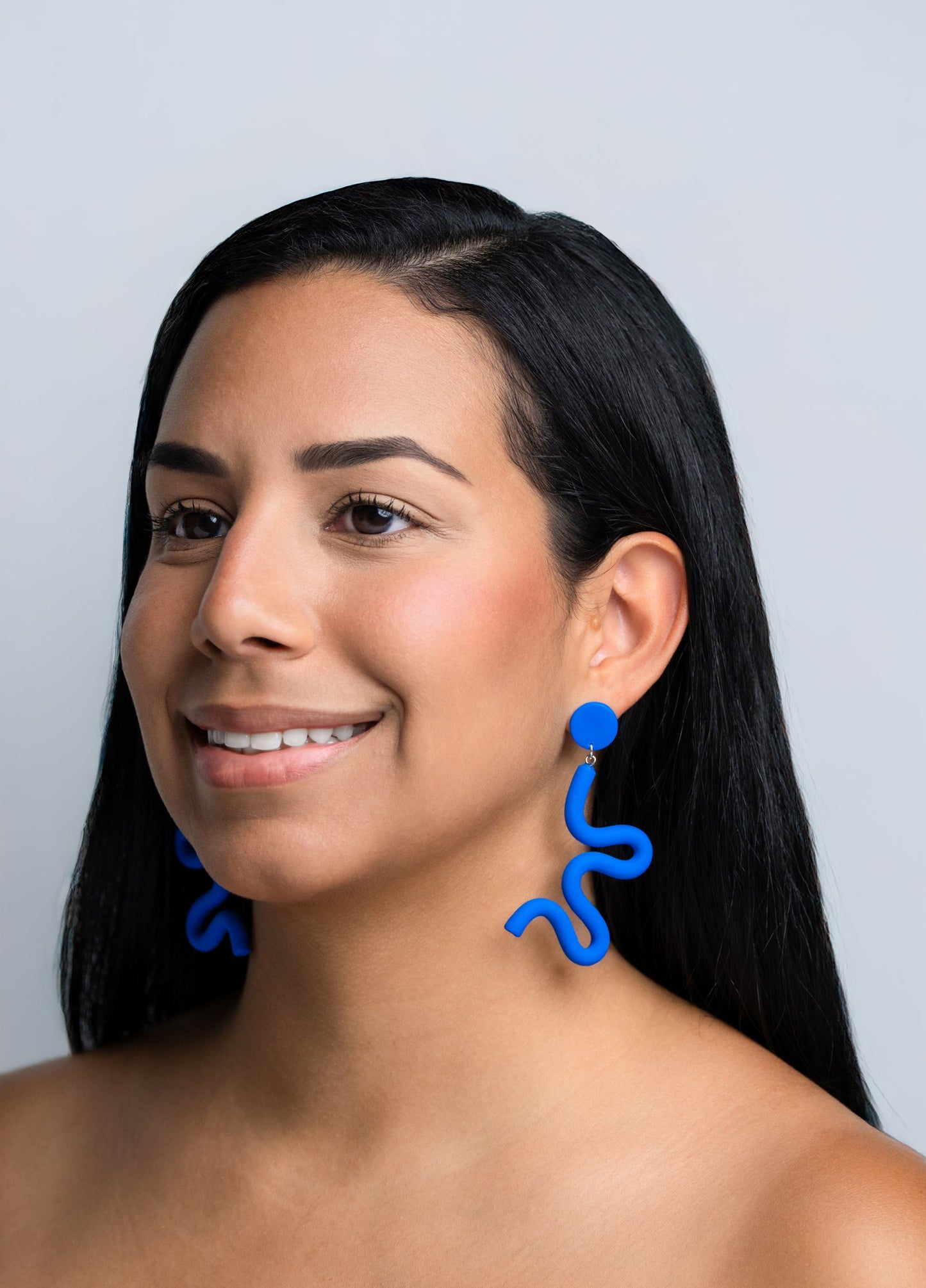 Half Star Clay Earrings