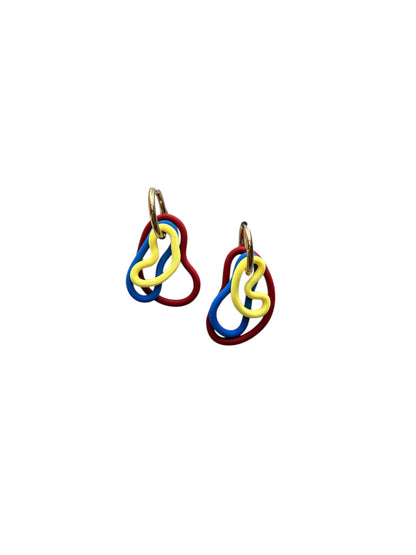 Venezuela Cascade Charms Hoops-Clay Earrings