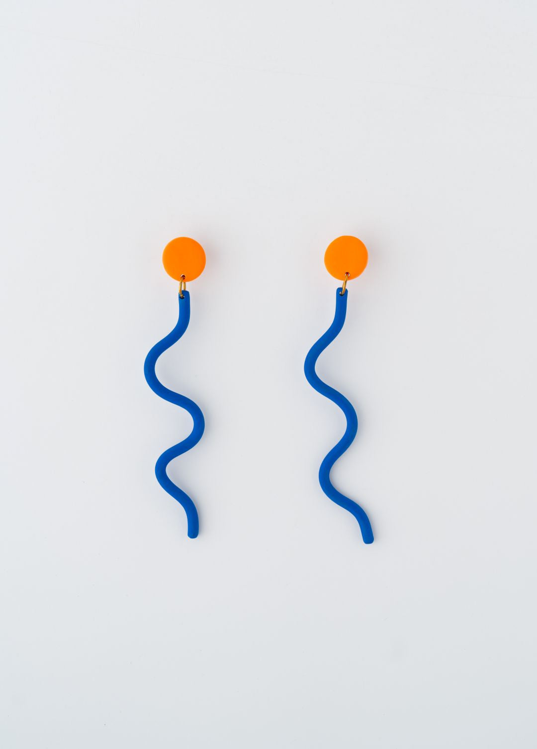 Light Snake Clay Earrings