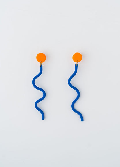 Light Snake Clay Earrings