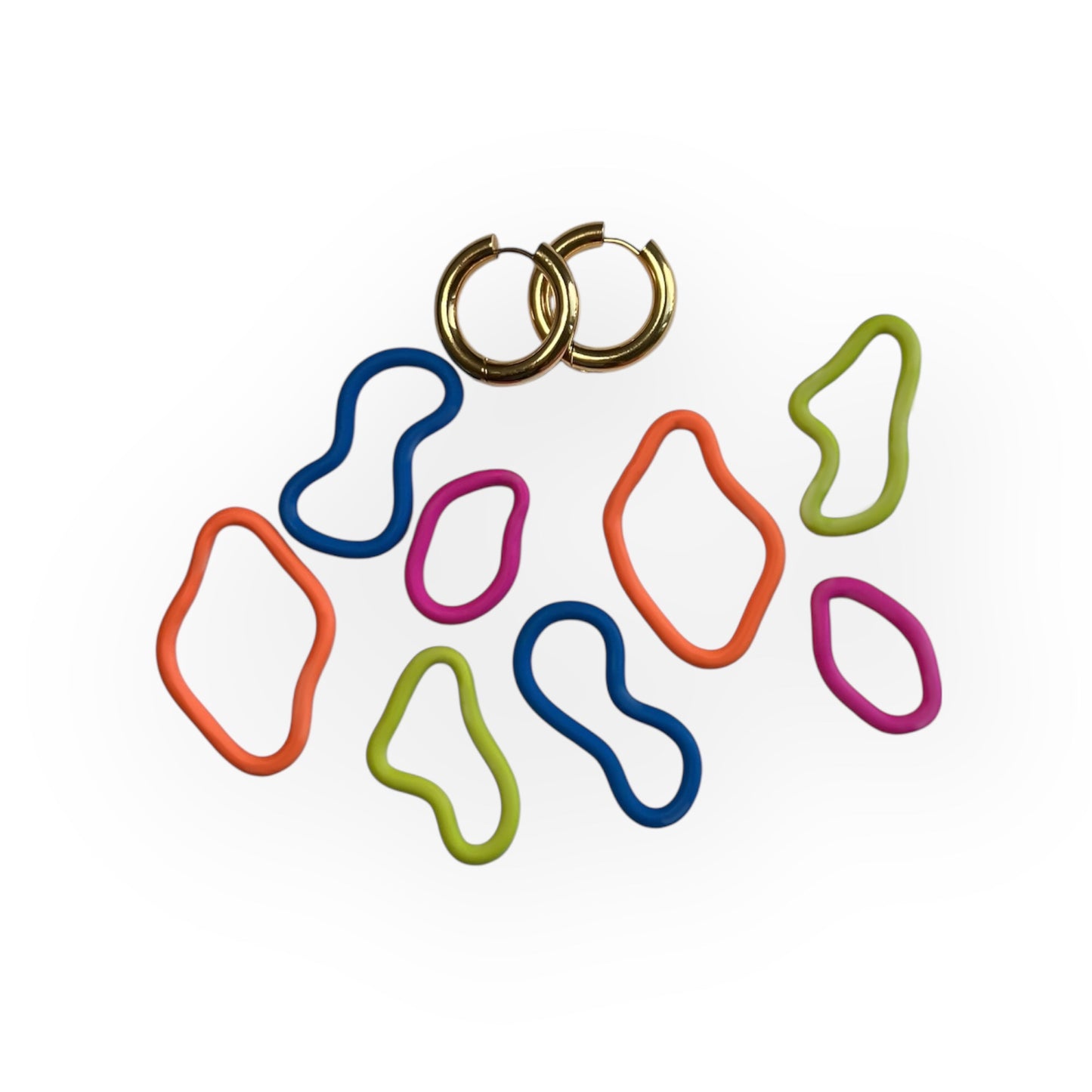 Cascade Charms Hoops-Clay Earrings