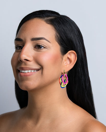 Cascade Charms Hoops-Clay Earrings