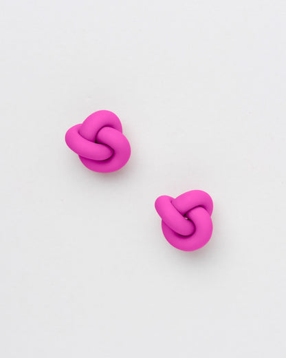 Bun Knot Clay Earrings