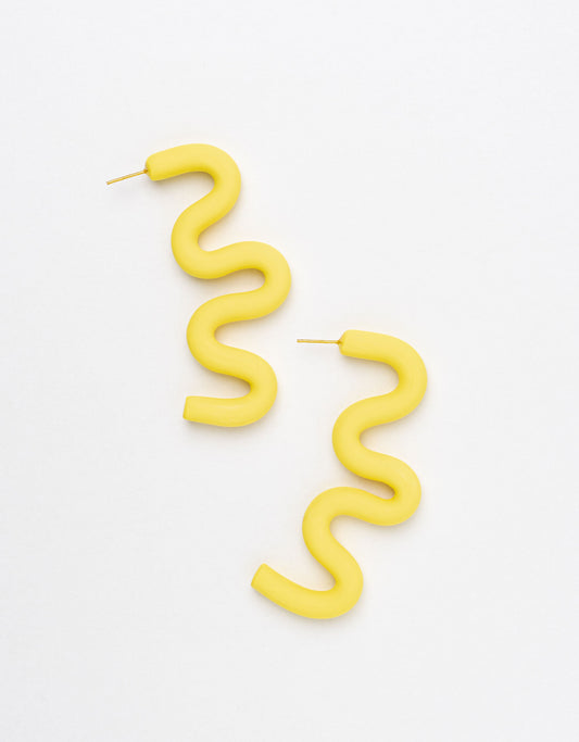 Chunky Snake Clay Earrings