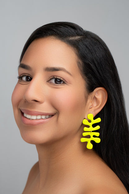 Leafy Clay Earrings