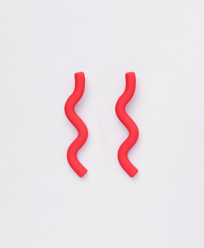 Wavy Snake Clay Earrings